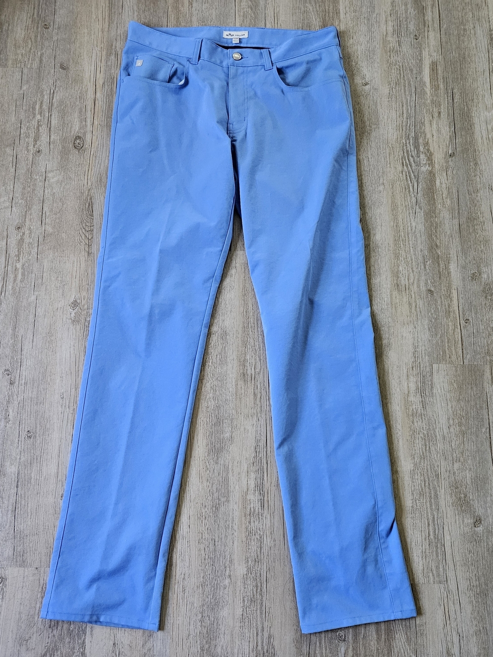Peter Millar Men's Light Blue Eb66 Straight Leg Performance Golf Pants 32x34